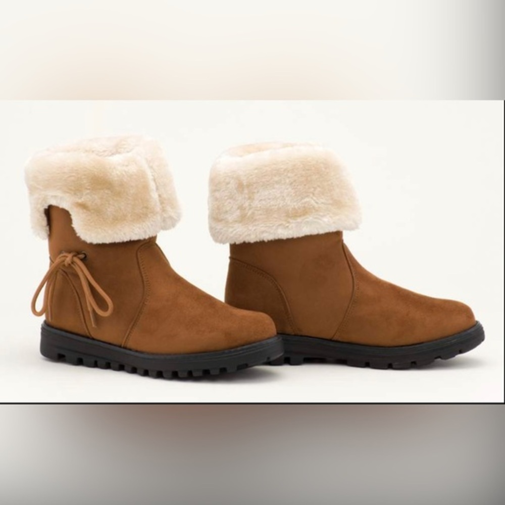 Olive Street Women's Marissa Foldover Boot winter boots‎ size 9 cognac brown